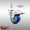 Service Caster 3 Inch 316SS Blue Polyurethane Swivel 3/8 Inch Stem Caster Total Lock Brake SCC SS316TSTTL20S314-PPUB-BLUE-381615 - alternate 4